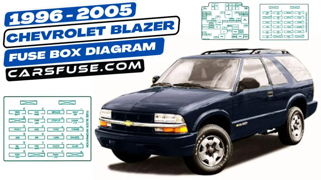 1996 2005 Chevrolet Blazer Fuse Box Diagram