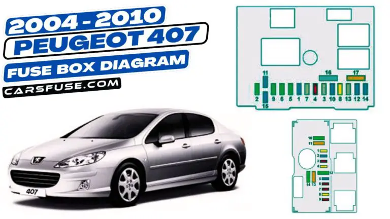 2004-2010 Peugeot 407 fuse box diagram