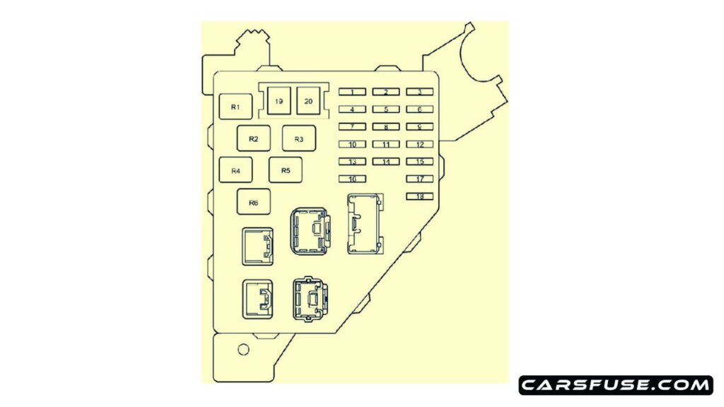 2000-2003-Toyota-Prius-XW11-passenger-compartment-fuse-box-diagram-carsfuse.com