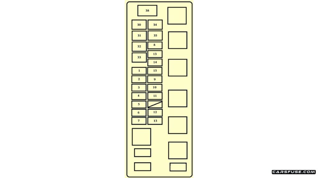 2001-2002-Toyota-Tundra-standard-and-access-cab-Engine-compartment-fuse-box-diagram-carsfuse.com