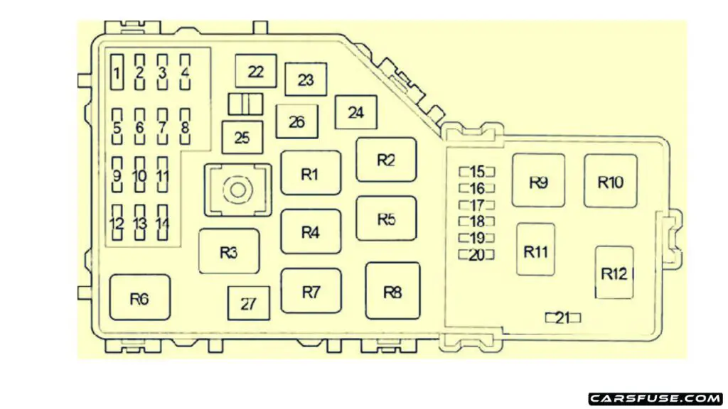 2001-2005-toyota-Rav4-XA20-engine-compartment-fuse-box-diagram-carsfuse.com