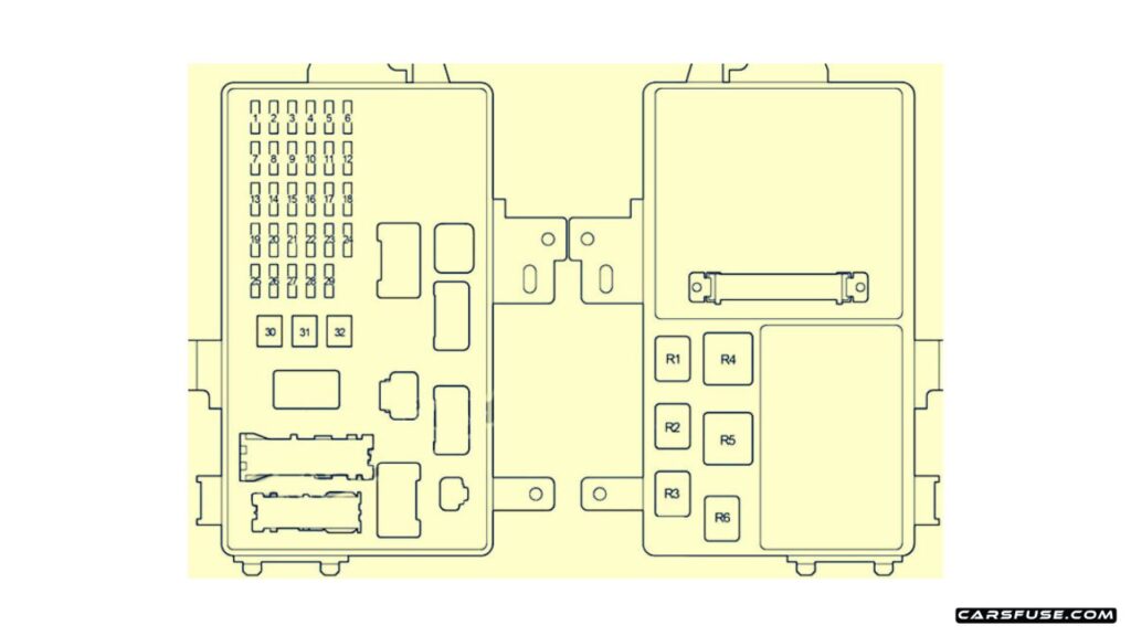 2002-2006-Toyota-Camry-XV30-passenger-compartment-fuse-box-diagram-carsfuse.com