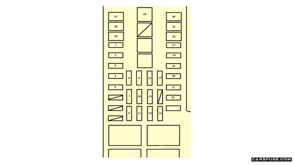 2003-2004-Toyota-Tundra-standard-and-access-cab-Engine-compartment-fuse-box-diagram-carsfuse.com