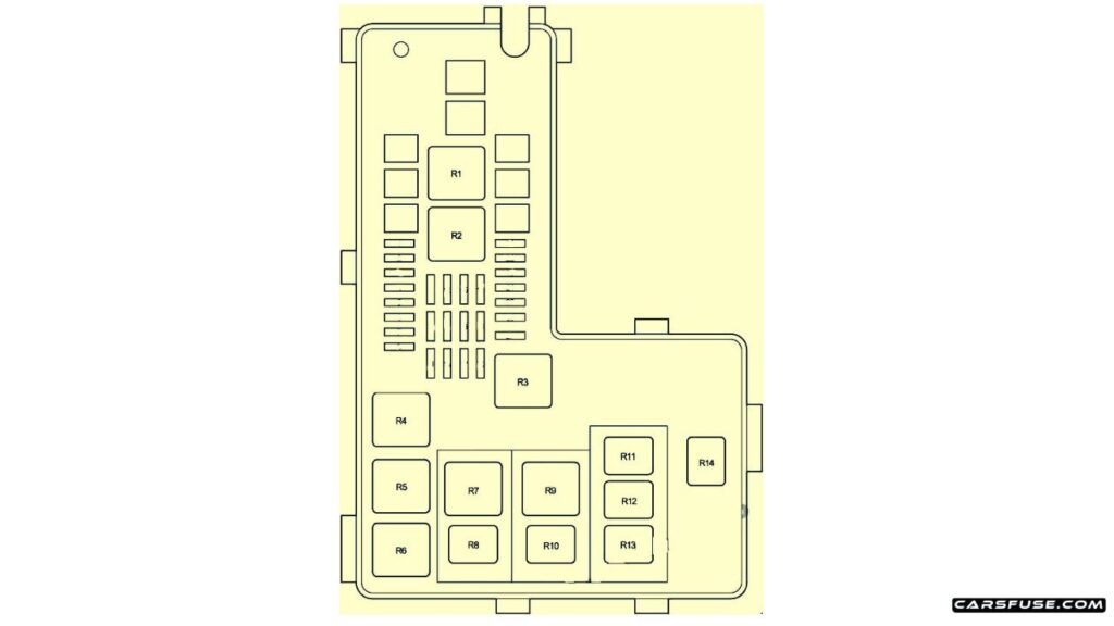 2003-2006-Toyota-Tundra-standard-and-access-cab-Engine-compartment-fuse-box-diagram-carsfuse.com