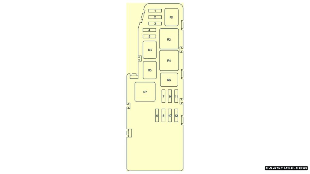 2004-2006-Toyota-Tundra-Double-Cab-Engine-compartment-fuse-box-No-1-diagram-carsfuse.com