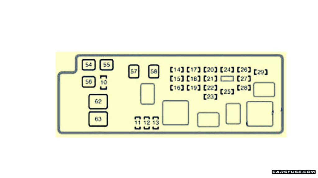 2004-2006-Toyota-Tundra-Double-Cab-Engine-compartment-fuse-box-No-2-diagram-01-carsfuse.com