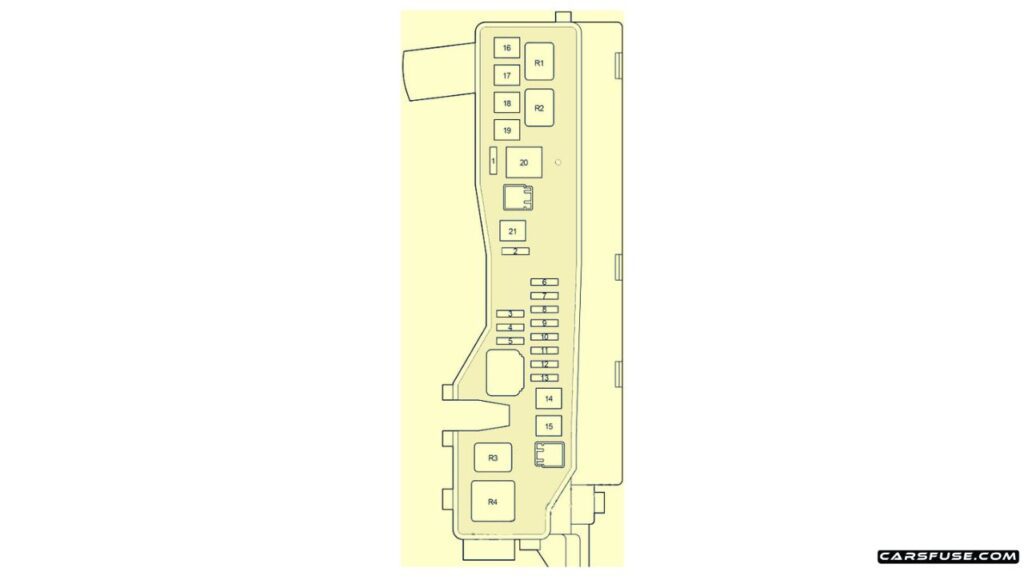 2004-2009-Toyota-Corolla-Verso-AR10-Engine-compartmnet-fuse-box-diagram-02-carsfuse.com