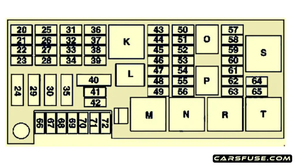 2005-2013-Mercedes-Benz-R-Class-W251-fuse-box-luggage-compartment-up-to-31-05-2006-diagram-carsfuse.com