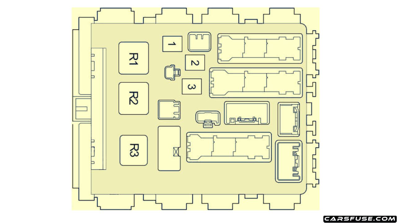 2005-2013 Toyota Yaris / Vitz / Belta (XP90) fuse box diagram