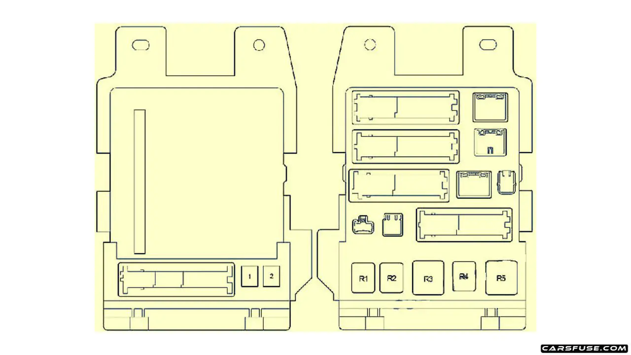 2007-2011 Toyota Camry (XV40) fuse box diagram