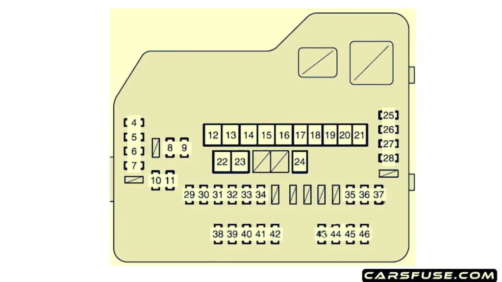 2008-2010-Toyota-Highlander-XU40-engine-compartment-02-fuse-box-diagram-carsfuse.com