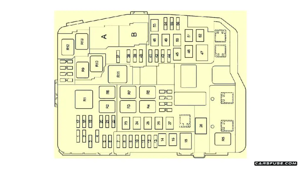 2013-2018-Toyota-Corolla-Auris-E160-E170-E180-engine-compartment-except-diesel-1.6L–1WW-01-fuse-box-diagram-carsfuse.com